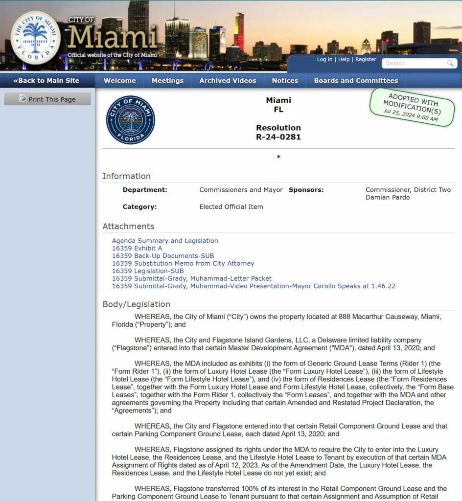 Watson Island: A Public Park in Exchange for Luxury Development? 2 Watson Island: A Public Park in Exchange for Luxury Development?