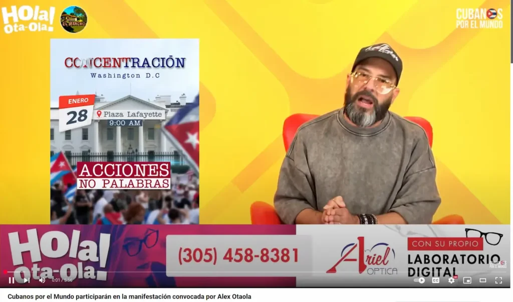 Otaola Contra la Infiltración Castrista en Miami y EEUU 1 concentracion washington DC