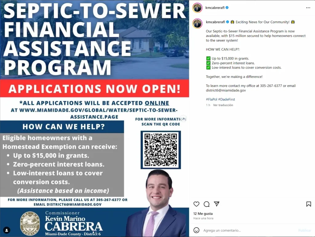 Propuesta de Kevin Cabrera sobre alcantarillado en Miami-Dade 2 Propuesta de Kevin Cabrera sobre alcantarillado en Miami-Dade