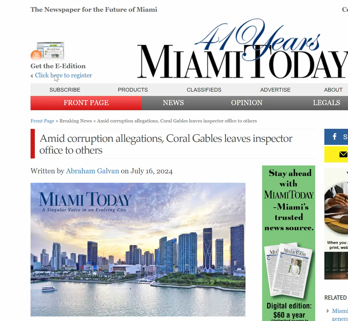 Corrupción y Crisis Política en Coral Gables: Una Ciudad Dividida 17 Corrupción y Crisis Política en Coral Gables: Una Ciudad DivididaCorruption and Political Crisis in Coral Gables: A Divided City