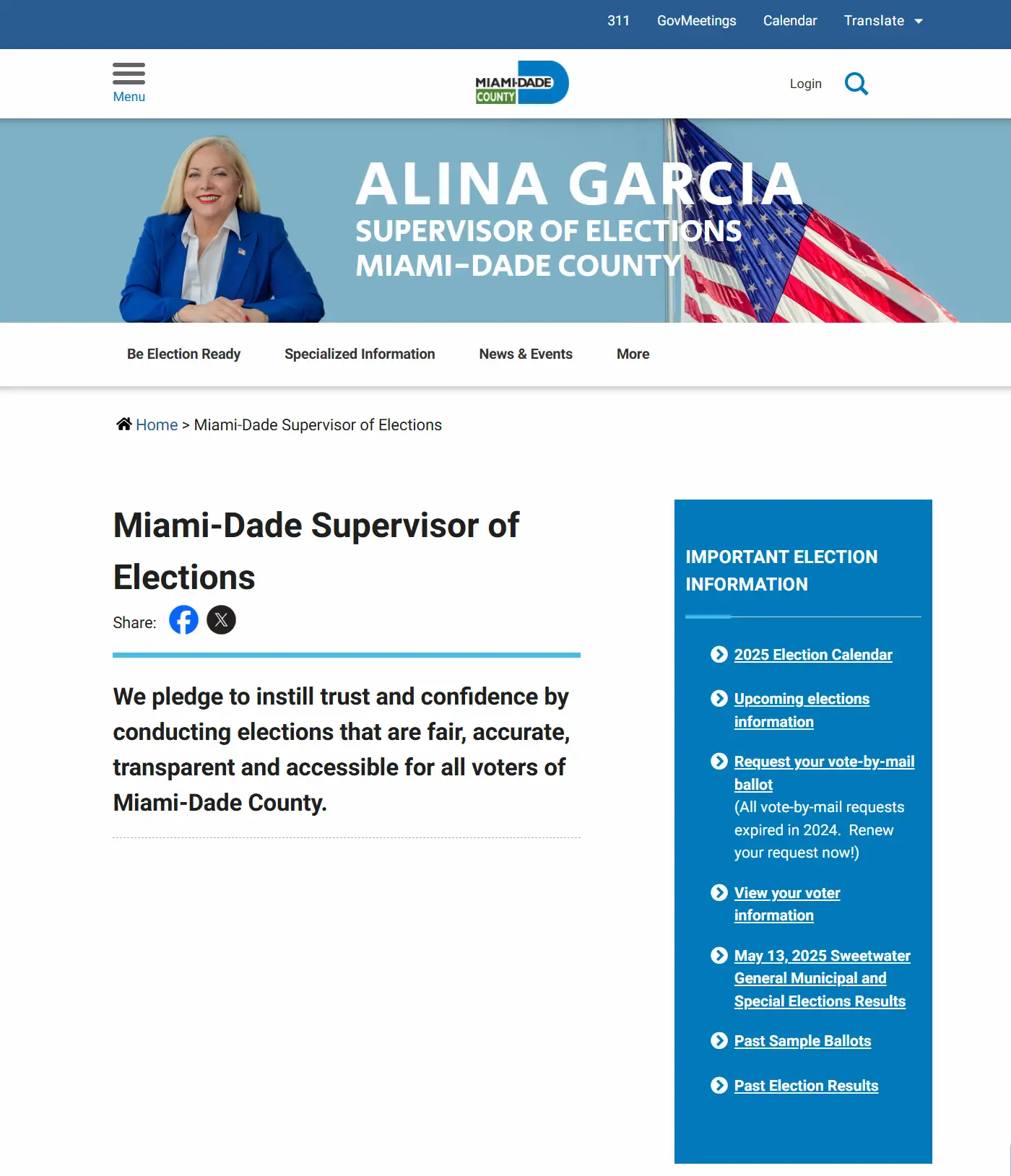 WHO IS WATCHING THE ELECTIONS IN MIAMI-DADE? 1 alina garcia