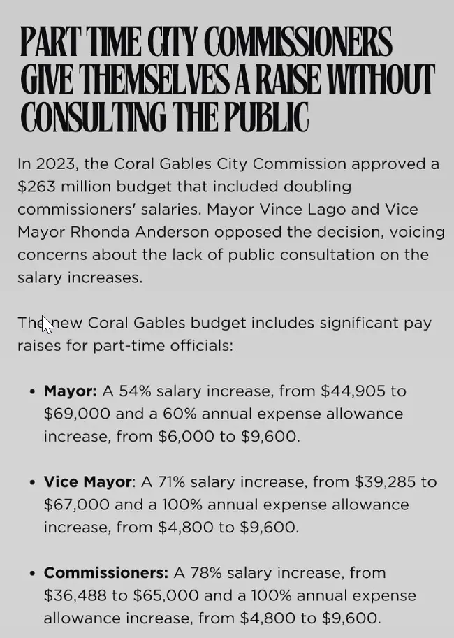 Aumentos salariales en los gobiernos locales Miami-Dade y Ciudades: ¿Transparencia - Corrupción - Estrategia política?