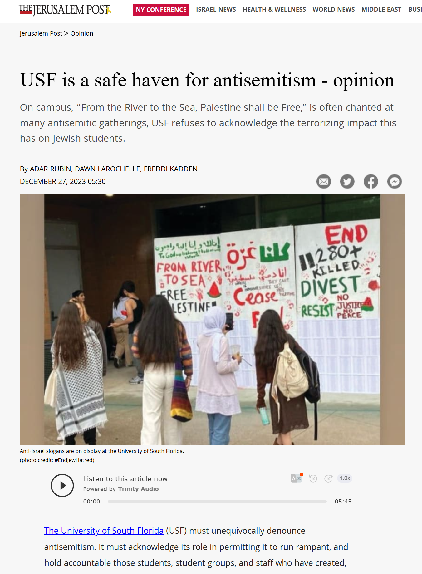 Preocupación en Universidades en Miami-Dade: Son Centros de Conocimiento - No Trincheras Políticas - ni Foco de Terroristas. 2025. Concern in Miami-Dade Universities: They Are Centers of Knowledge - Not Political Trenches - or Hotbeds of Terrorists: 2025