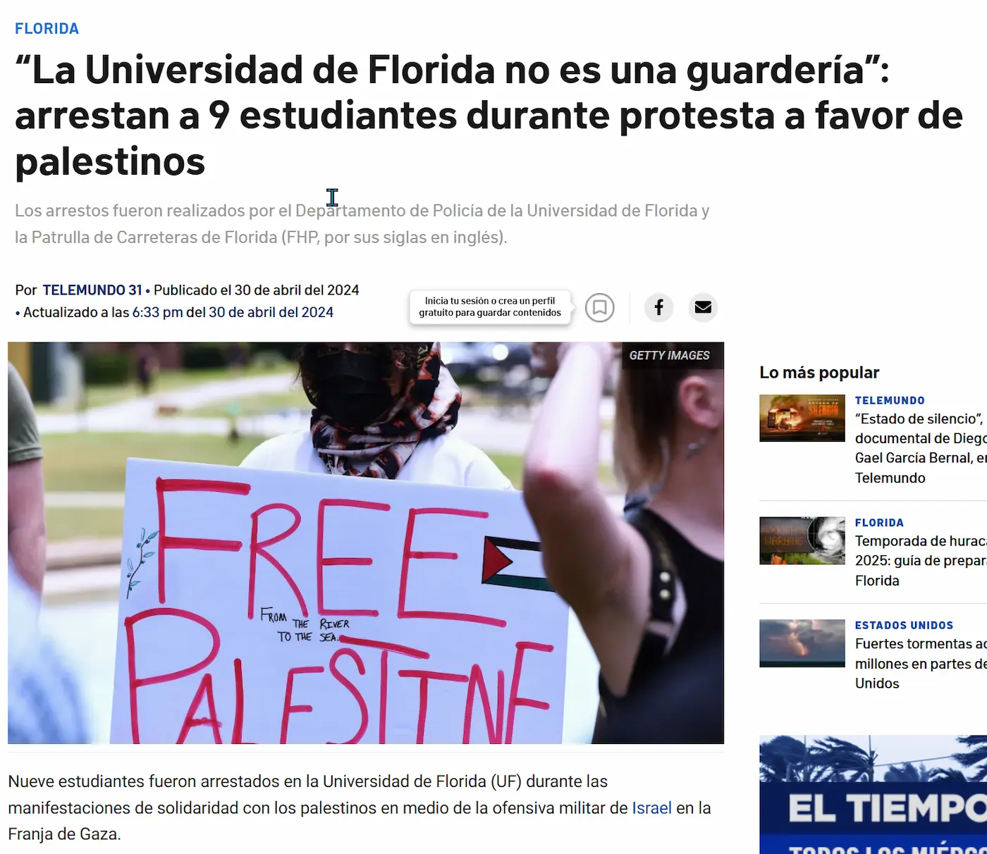 Preocupación en Universidades en Miami-Dade: Son Centros de Conocimiento - No Trincheras Políticas - ni Foco de Terroristas. 2025. Concern in Miami-Dade Universities: They Are Centers of Knowledge - Not Political Trenches - or Hotbeds of Terrorists: 2025