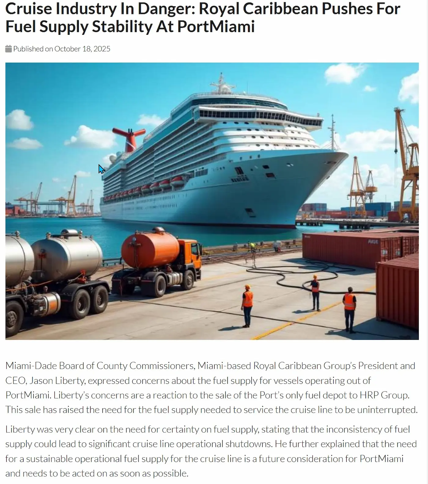 PortMiami en jaque 2025: ¿guardar un museo de tanques… o construir el futuro?