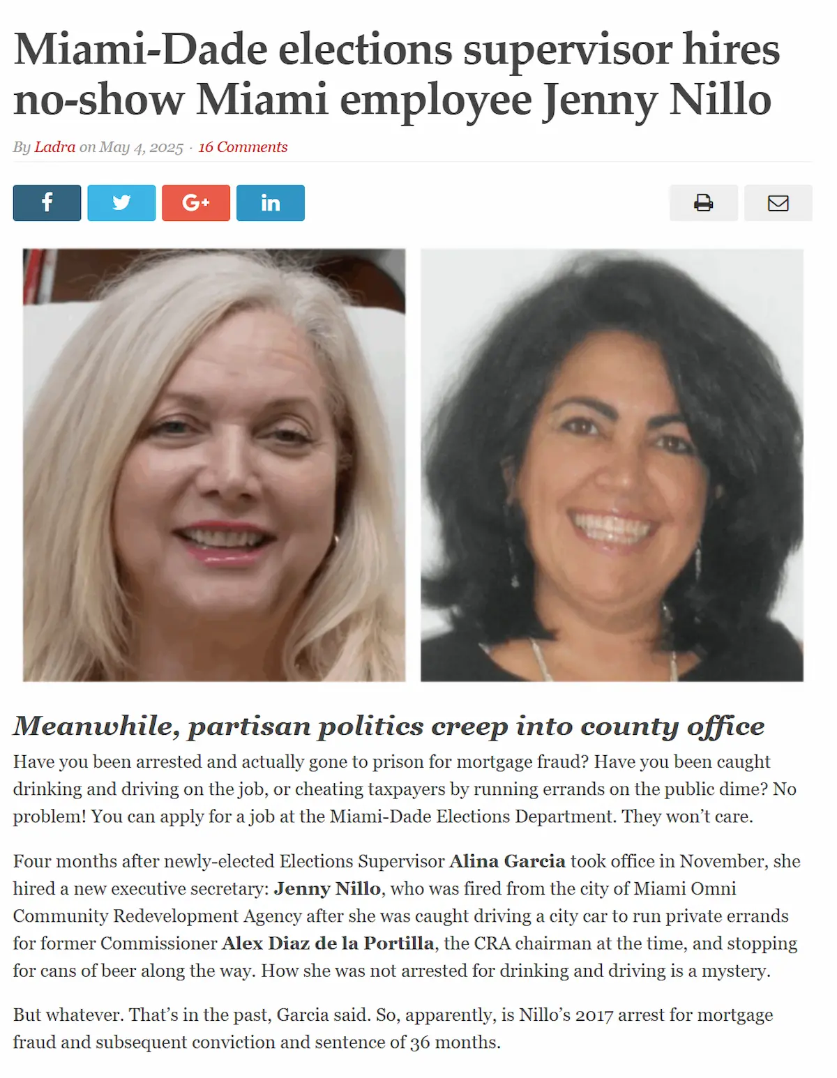 Crisis in Elections 2025? Alina García and the growing distrust in Miami-Dade
