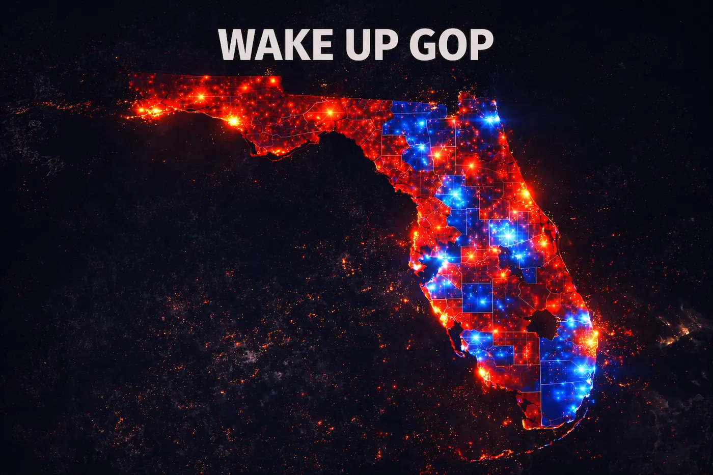Florida asleep 2026: shattering evidence that Florida is still red for its people not its REP/GOP leaders as DEM takes over the street