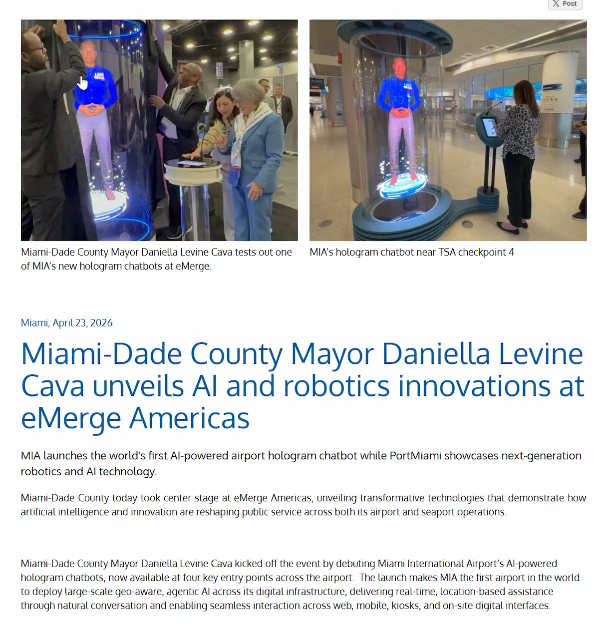 Government by AI in Miami-Dade: the parody that exposes political inefficiency