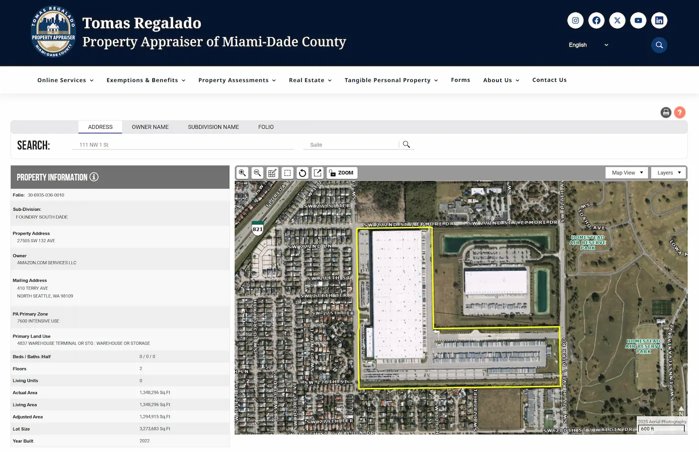 Miami-Dade recibió 601 acres gratis