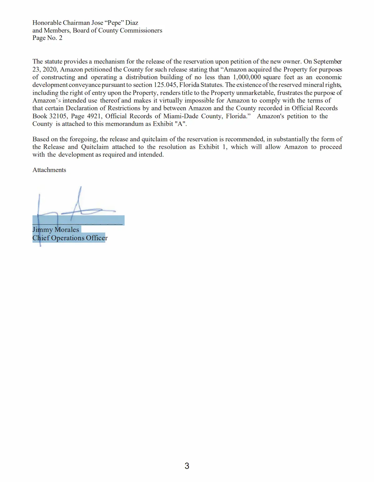 El contrato Amazon - Miami-Dade