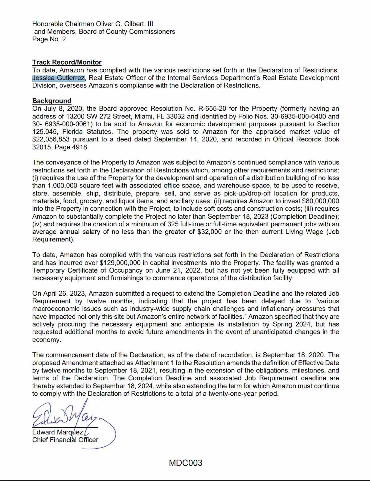 El contrato Amazon - Miami-Dade