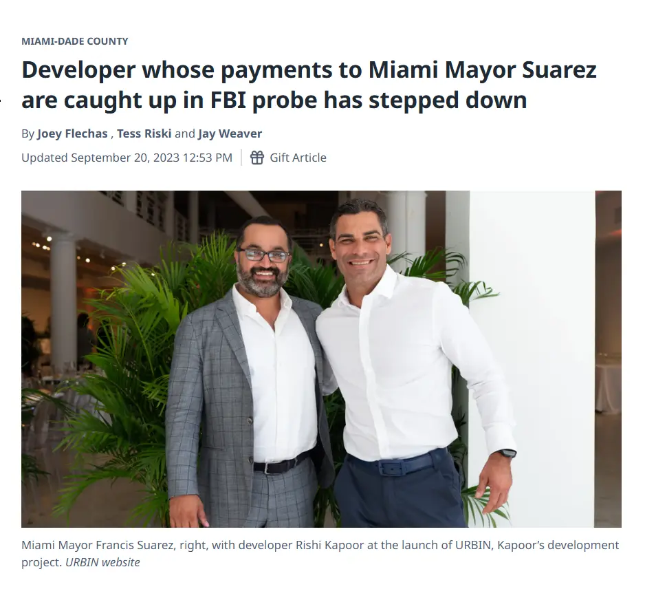 Kapoor case: the historic scandal that touches 2 mayors in Miami-Dade